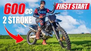 Starting 600cc 2 Stroke Monster Dirt Bike for the FIRST Time!