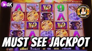 Epic MAX BET JACKPOT on Buffalo Gold