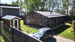 Одноэтажный каркасный дом в стиле барн хаус - 88 м2.