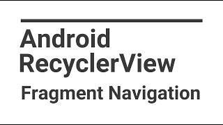 Android | Androidx RecyclerView with Fragment | How to open Fragment on RecyclerView onclick in Java