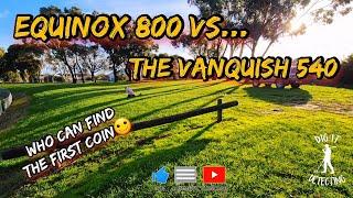Equinox 800 VS Vanquish 540 | Metal Detecting Sports Oval For Coins & Relics With Zavier!