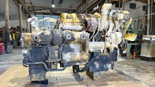 Caterpillar 3406E Diesel Engine and Torque Converter Tear Down - 40 Ton Haul Truck