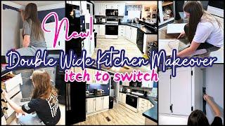 NEW *2023* MOBILE HOME KITCHEN MAKEOVER ON AN EXTREME BUDGET | DOUBLE WIDE KITCHEN TRANSFORMATION