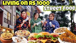 Sahiba | Iqra | Kinza | Living on Rs 1000 /- | Street Food Kia Khaya | Kis K Pas Paisay Bach Gaye?