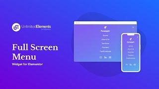 Free Fullscreen Menu Widget for Elementor