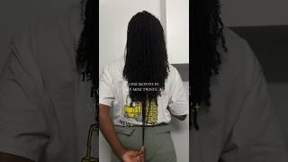 ONE MONTH IN MY MINI TWISTS | TYPE 4 NATURAL HAIR #shorts #minitwists #protectivestyles #naturalhair