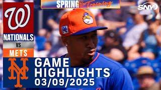 Mets vs Nationals (3/9/25) | Edwin Diaz, Clay Holmes, Mark Vientos | Mets Highlights