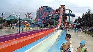 Blue Triple Down Slide at California Beach