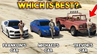 GTA 5 ONLINE : FRANKLIN VS MICHAEL VS TREVOR (WHICH IS BEST MAIN CHARACTER'S CAR?)