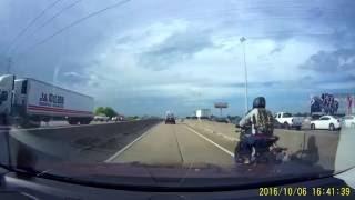 Houston I-45 HOV Dangerous Cyclist