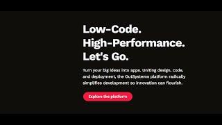 OutSystems 11 Low-Code Platform Introduction and Tutorial