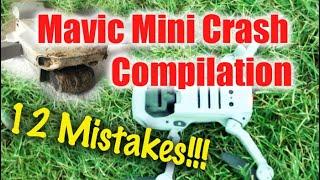 Mavic Mini crash compilation | 12 mistakes | drone fail