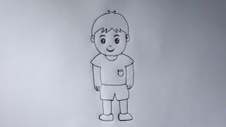 How to draw a little boy // drawing a cute little boy