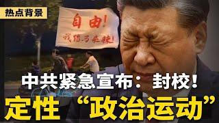 中共定性“政治运动”，紧急宣布封校！规模超20万人，远胜白纸运动，官方恐吓学生：参与了一辈子都完了！解放军、武警老兵也都加入夜骑  | #热点背景（20241110）