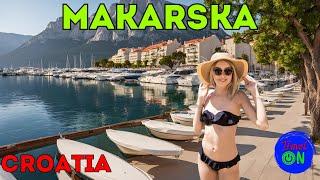 A morning walk through the streets of Makarska in Croatia. Walking 4K