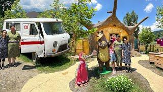 Grandma Rose Visits Masha and the Bear's House | Qabala Azerbaijan | EP 1