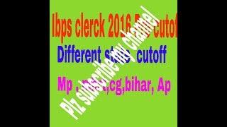 Ibps clerck pre 2016 Cutoff list six state by totalstudy iq