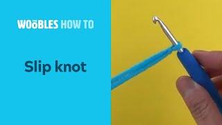 How to tie a slip knot for crochet or knitting - beginner tutorial