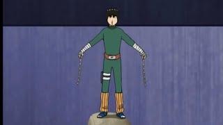 Rock Lee takes off his weights Vs Gaara (English Dub)