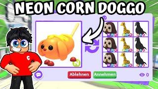 WIR TRADEN NEON CORN DOGGO in ADOPT ME! LEGENDARY PET TRADING! | Roblox Deutsch