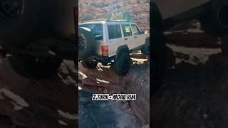 Z Turn on Moab Rim in a Jeep Cherokee XJ. #jeep #jeepxj #moab #offroading #cherokee #xj #cherokee