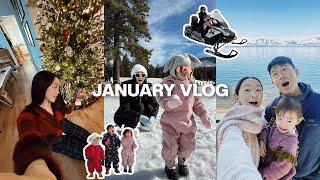 JAN VLOG｜新年的第一个旅行：太浩湖绝美晚霞 大雪中滑雪 以及一家三口平静的圣诞节