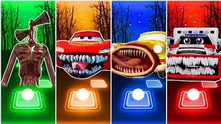 Siren Head vs Lightning McQueen Eater vs Car Eater vs Ambulance Eater | Tiles Hop EDM Rush