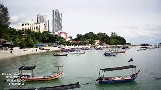 Sea Coast of Tanjung Tokong, Penang Island, Malaysia