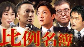 【比例名簿を読む】劣勢自民「安倍は国賊」村上総務相を単独１位、立憲小川幹事長なぜ比例重複？公明維新は比例復活なし大阪決戦、れいわ大石どうなる？　比例名簿にみる各党の戦略と課題