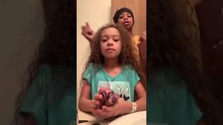 Bre bre straightens her daughters hair for the first time! (TikTok )