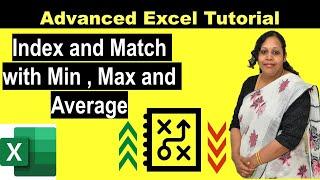 Index and Match : Basic to Advanced | Index and Match with Max,Min and Average function