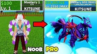 Beating Blox Fruits as Yamato! NEW Kitsune Fruit Lvl 0 to Max Lvl Noob to Pro Blox Fruits!