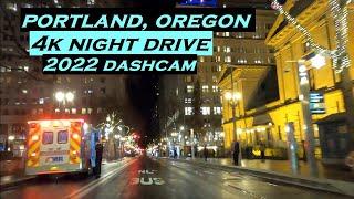 Portland, Oregon | 4k Night Driving | Dashcam 2020