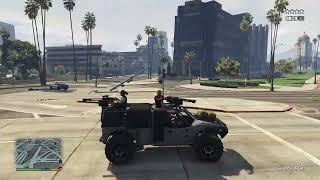 GTA V: 5 Star Shooting Escape with Trevor, Wade, Ron & Chef on HVY Barrage!