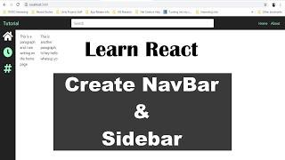 How to Create a Navigation Bar and Sidebar Using React [React Components Series]