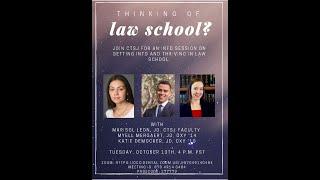 CTSJ's Law School Advising Session 10-13-2020