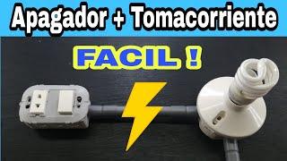 Cómo INSTALAR INTERRUPTOR y un TOMACORRIENTE - 100% PRACTICO