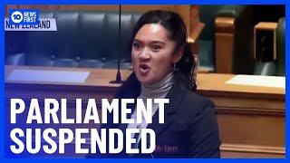 New Zealand Parliament Suspended After Haka Protest | 10 News First