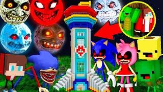 LUNAR MOONS and The JJ , Banana Kid , Mikey, Sonic Tapes and Sonic , Amy Rose vs Maizen JJ and Mikey