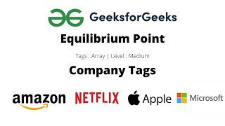 GeeksforGeeks - Equilibrium Point  in Hindi | Java