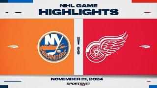 NHL Highlights | Islanders vs. Red Wings - November 21, 2024