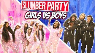 WE HAD AN EPIC SLEEPOVER SLUMBER PARTY PART 2! GIRLS vs BOYS