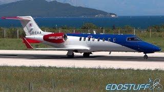 European Air Ambulance - Learjet 45XR LX-EAA - Takeoff from Split airport SPU/LDSP