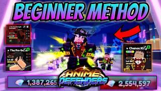 Best *Easy* Beginner Method For FAST Gems In Anime Defenders!!