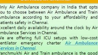 Most regularly Air Ambulance Services from Kolkata and Chennai