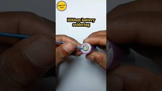 How to solder lithium #battery #shorts #soldering #viral