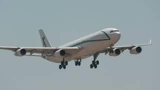 Air X Charter Airbus A340-312(9H-BIG) arriving and departing Las Vegas!