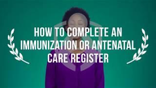 How to Complete Immunization Registers