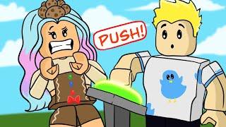 Don't Push the Button! Gamer Chad & CookieSwirl Play Roblox