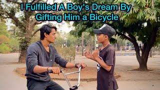 I Fulfilled A Kid Dream By Gifting Him A Bicycle ‍️Akram Bmx Rider #shortfilm #bmx #bmxindia